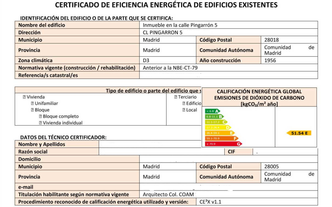 Solicitar presupuesto certificado energético para viviendas